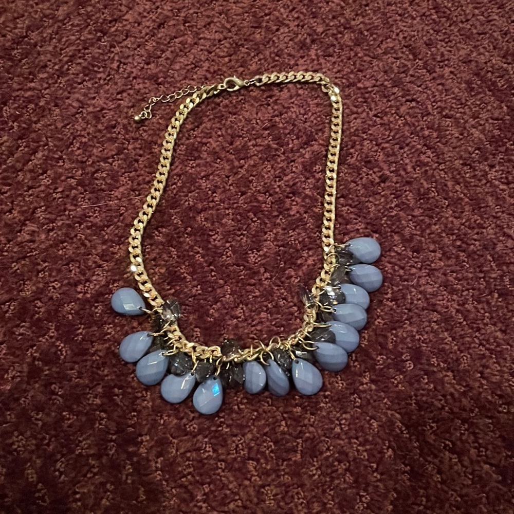 Blue and gold necklace